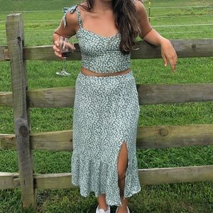 Abercrombie & Fitch Green Floral Set size M